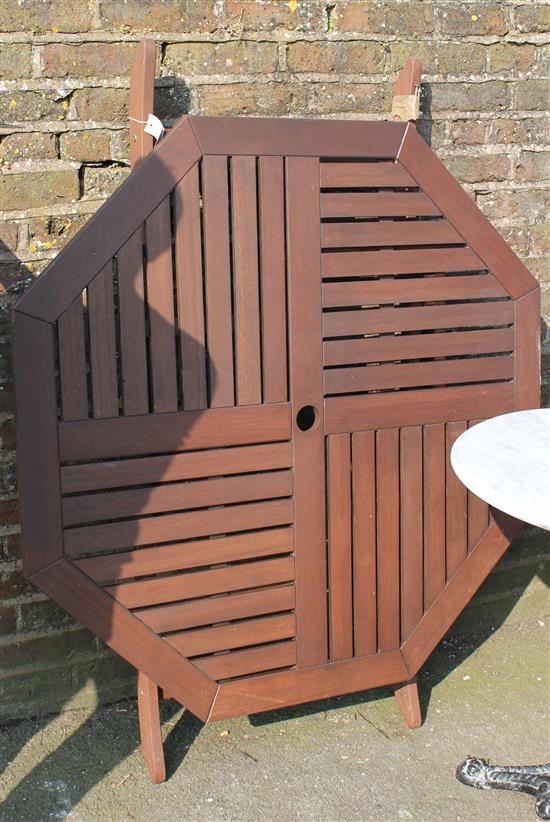 Teak octagonal garden table